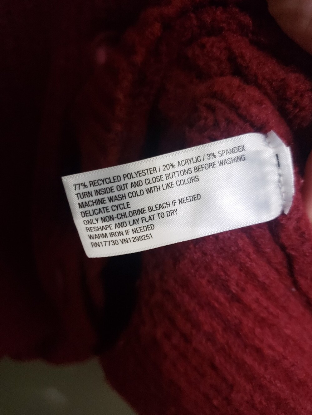 Universal Thread Womens Sweater Cardigan Burgundy Size Large - Picture 4 of 7